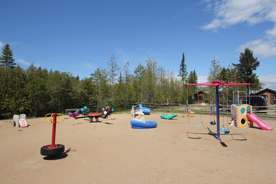Playground (angle 1) at Mackinac Lakefront Cabin Rentals in Mackinaw City, MI. © 2017 Frank Rogala.